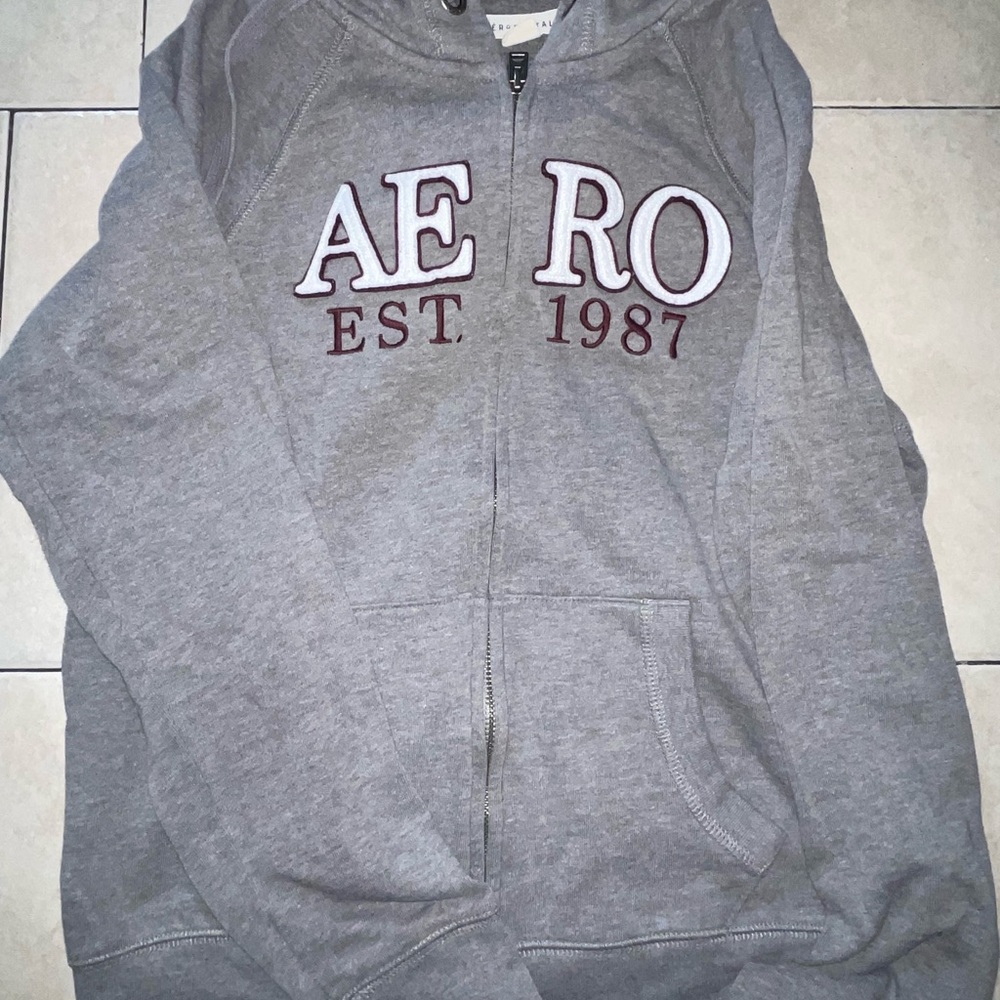 Aeropostale Heather Gray Hoodie